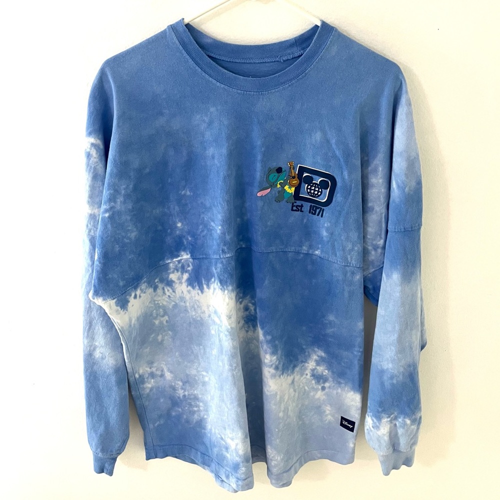 Disney World Stitch Aloha Blue Tie Dye Spirit Jersey,
Size: Medium